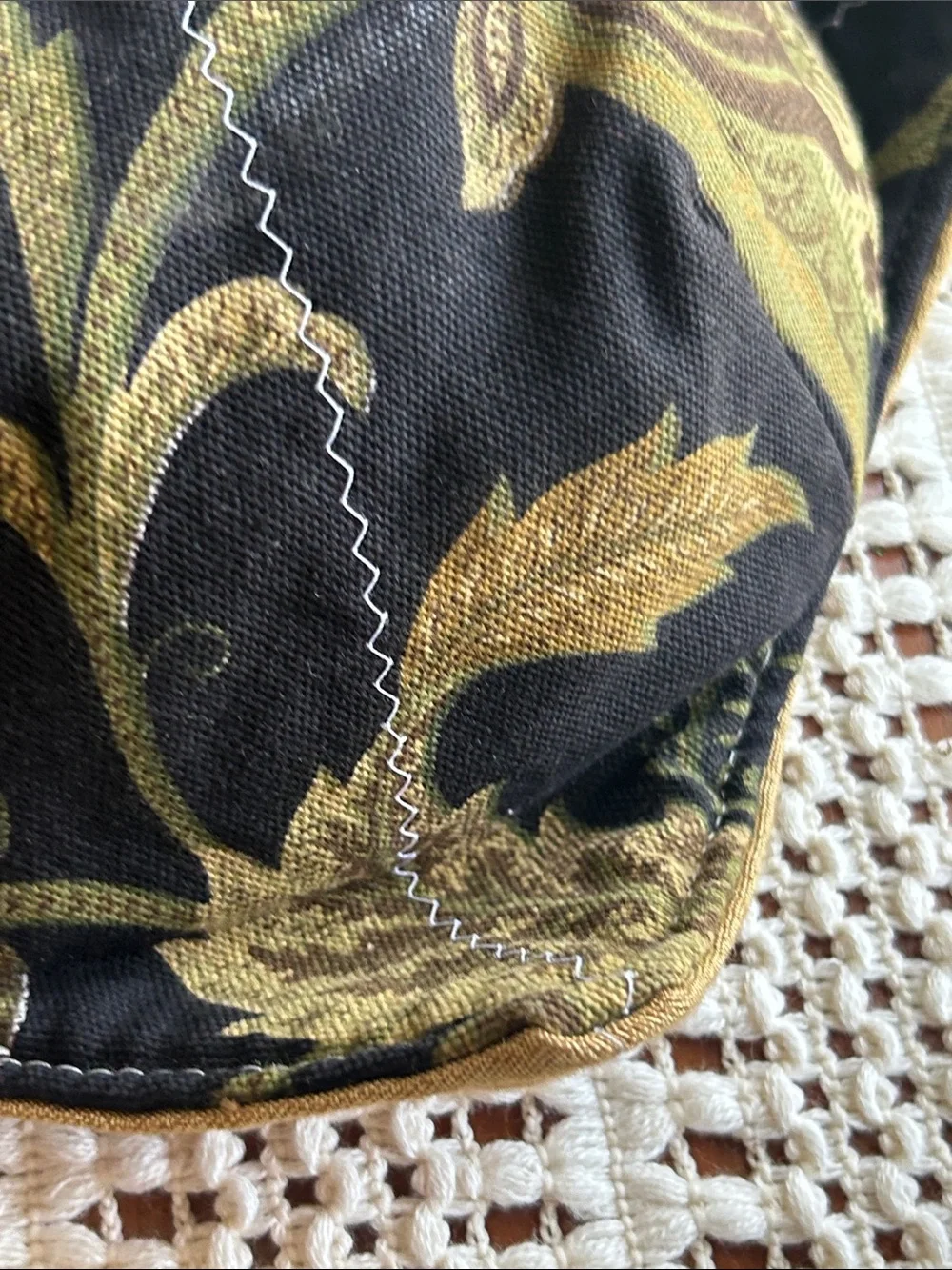 Bowl Cozy Set of 2 Hot  Cold Kitchen Linens Handmade Gray Yellow Green Black